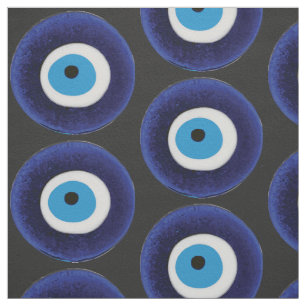 Nazar Evil Öga Protection Amulet Blue Bead Symbol Tyg