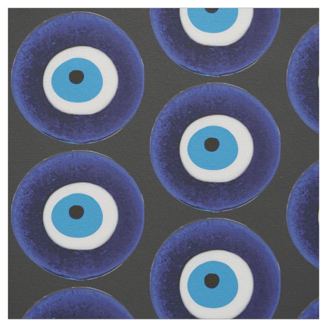 Nazar Evil Öga Protection Amulet Blue Bead Symbol Tyg (Provkarta)