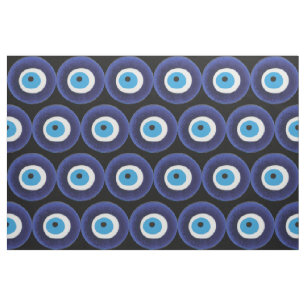 Nazar Evil Öga Protection Amulet Blue Bead Symbol Tyg