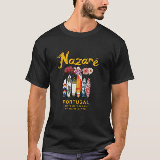 Nazare Portugal Praia do Norte Surfing Långärmad T Shirt