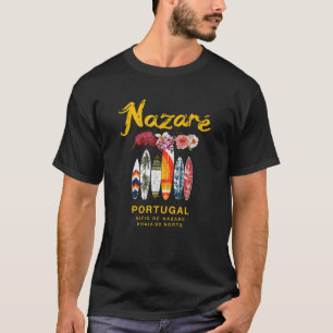 Nazare Portugal Praia do Norte Surfing T Shirt
