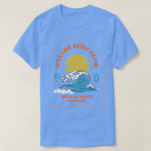 Nazare Surfa Klubb Praia Do Norte Portugal TShirt T Shirt (Design framsida)