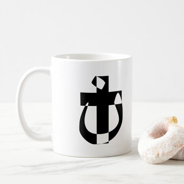 Nazarener-symbol solidaritet kristen anti-Isis-mug Kaffemugg (Med munk)
