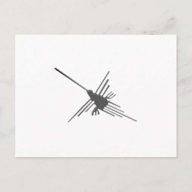 Nazca fodrar HummingbirdNewsprint Vykort (Framsida)