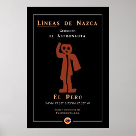 Nazca Geoglyph-Astronaut Poster