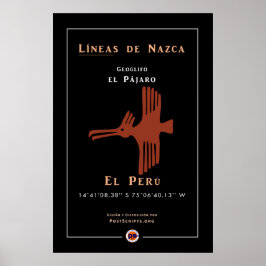 Nazca Geoglyph-Bird Poster