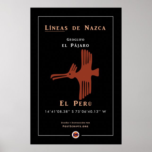 Nazca Geoglyph-Bird Poster (Framsidan)