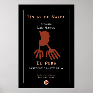 Nazca Geoglyph-Händer Poster