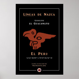 Nazca Geoglyph-Macaw Poster