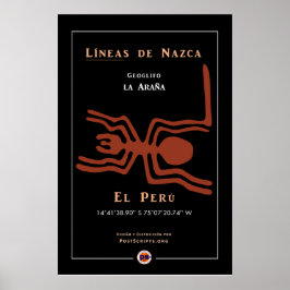 Nazca Geoglyph-Spider Poster