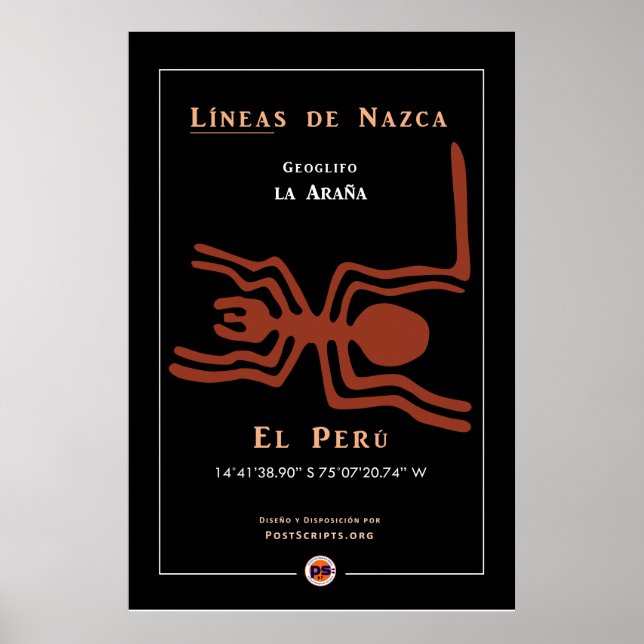 Nazca Geoglyph-Spider Poster (Framsidan)