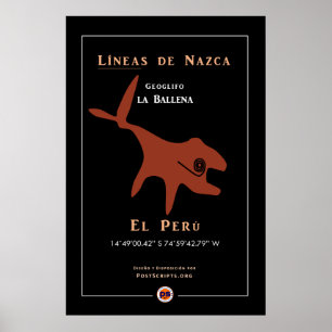 Nazca Geoglyph-Whale Poster