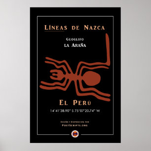 Nazca Geoglyphs-Spindel Poster