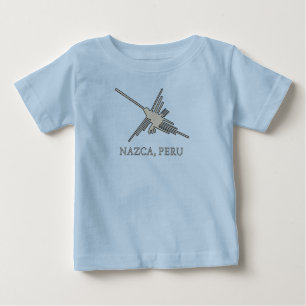 Nazca Hummingbird Geoglyph Newsprint T Shirt