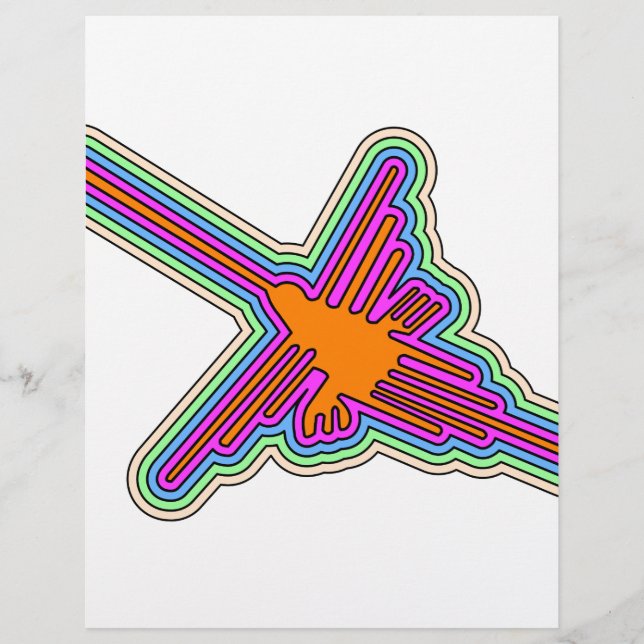 Nazca Hummingbird Peru Teckning (Framsida)