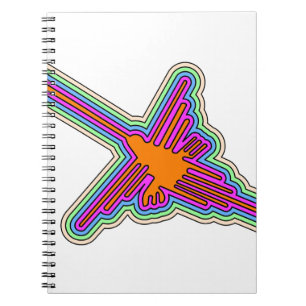 Nazca Hummingbird Peru Teckning Anteckningsbok Med Spiral