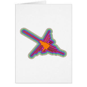 Nazca Hummingbird Peru Teckning Hälsningskort