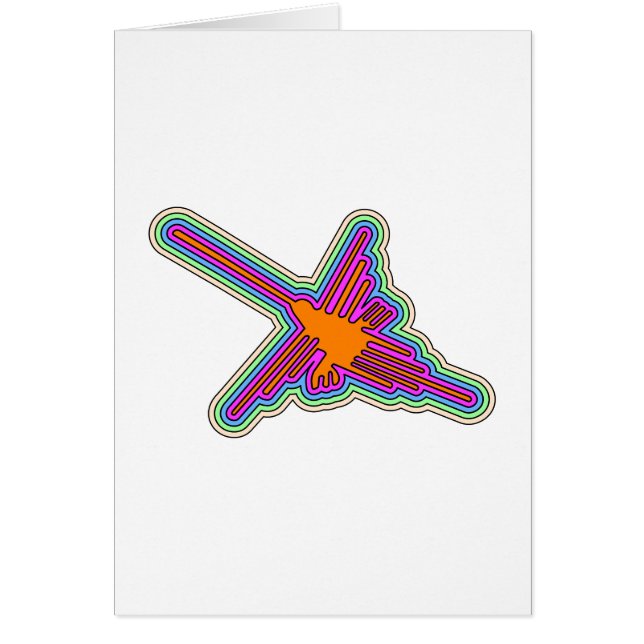 Nazca Hummingbird Peru Teckning Hälsningskort (Framsidan)