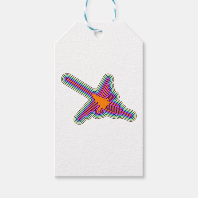 Nazca Hummingbird Peru Teckning Presentetikett (Framsidan)