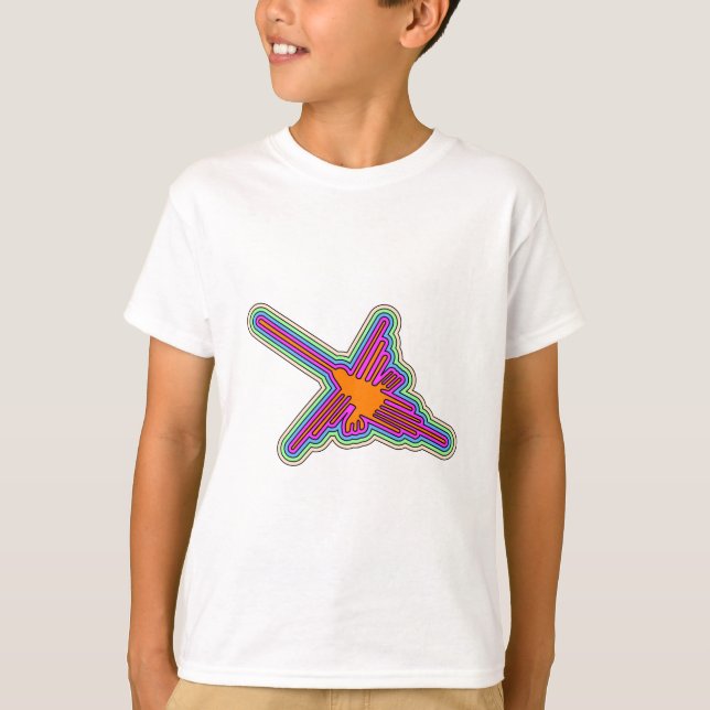 Nazca Hummingbird Peru Teckning Tee (Framsida)