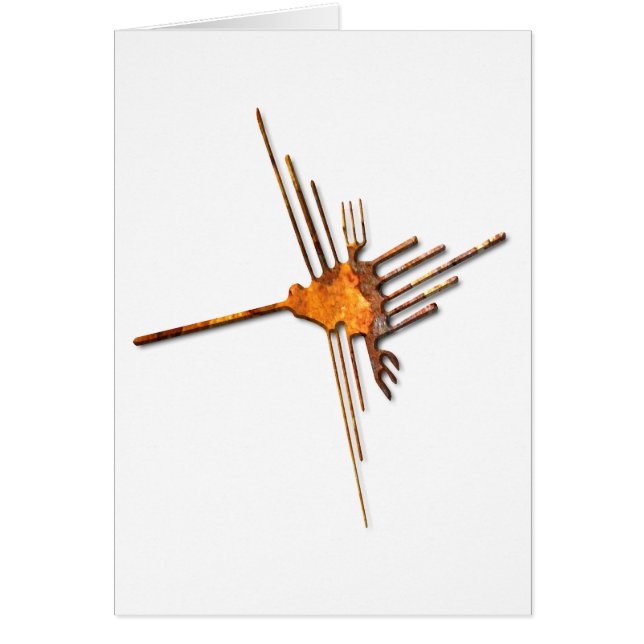 Nazca Hummingbird-roust Card Hälsningskort (Framsidan)