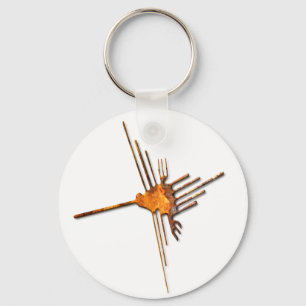 Nazca Hummingbird rust Keychain Nyckelring