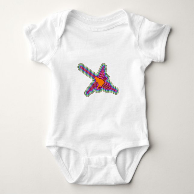 Nazca Kolibri Peru Ritning T-shirt (Framsida)