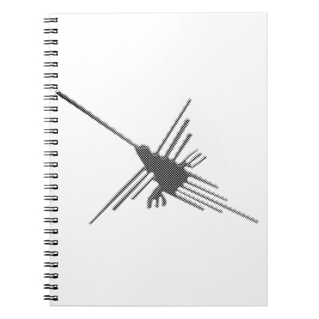 Nazca Lines Kolibri Nyhetspapper Anteckningsbok (Framsidan)