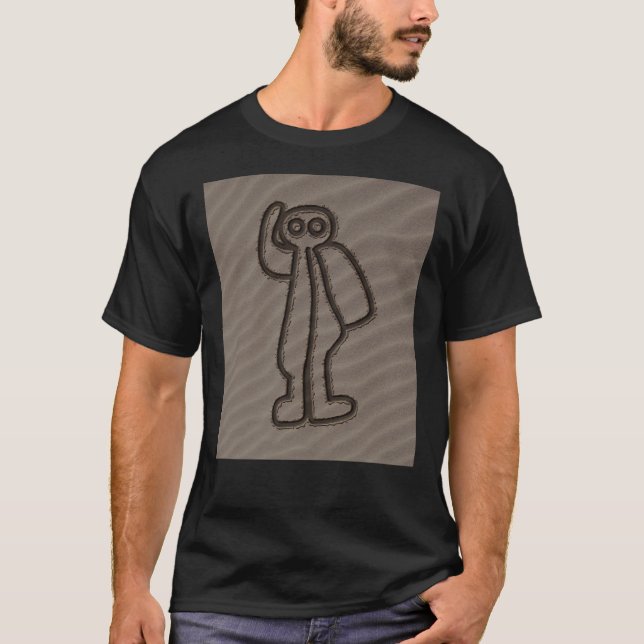 NAZCA LINJER ASTRONAUT NAZCA LINJER ART Geoglyphs T Shirt (Framsida)