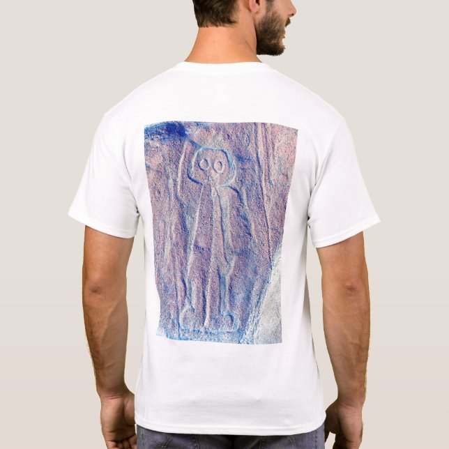 Nazca Linjer av Peru Ancient Alien Mystoppart Art T Shirt (Baksida)