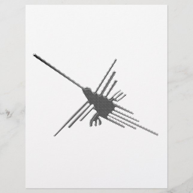 Nazca Linjer Hummingbird Newsprint (Framsida)