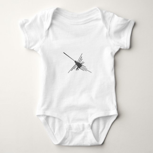 Nazca Linjer Hummingbird Newsprint Tee (Framsida)