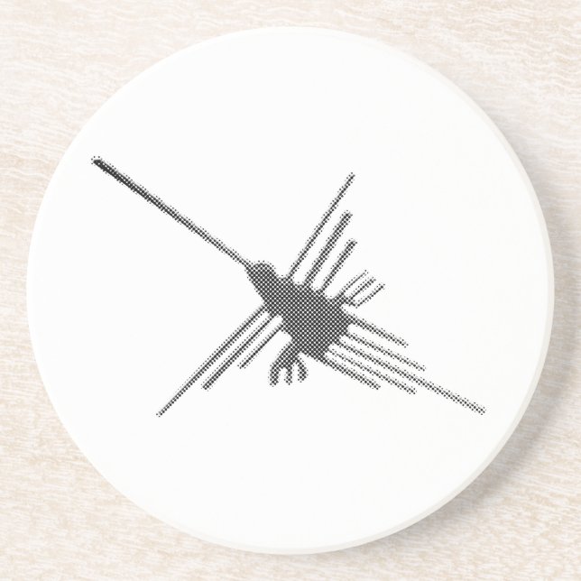 Nazca Linjer Hummingbird Newsprint Underlägg Sandsten (Framsidan)