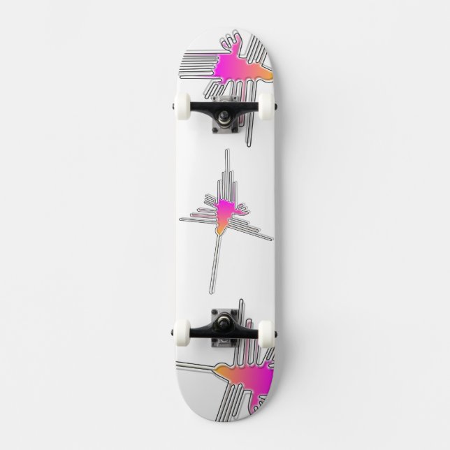 Nazca Linjer Hummingbird Old School Skateboard Bräda 21,6 Cm (Framsida)