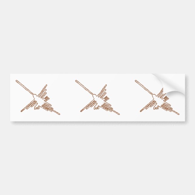 Nazca Linjer Hummingbird Sketch Bildekal (Framsidan)