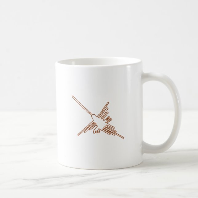 Nazca Linjer Hummingbird Sketch Kaffemugg (Höger)