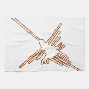 Nazca Linjer Hummingbird Sketch Kökshandduk
