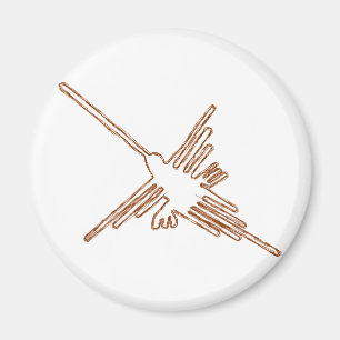 Nazca Linjer Hummingbird Sketch Magnet