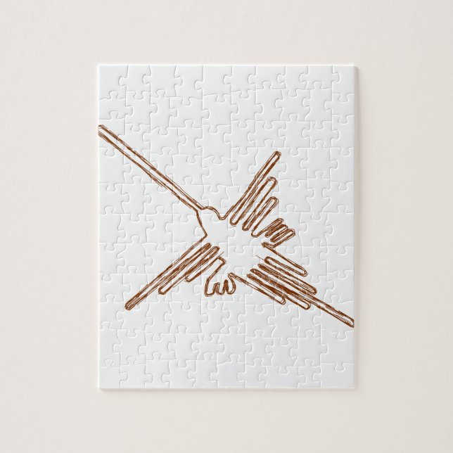 Nazca Linjer Hummingbird Sketch Pussel (Vertikal)