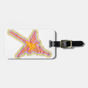 Nazca Linjer Hummingbird with Wrinkled Papper Effe Bagagebricka