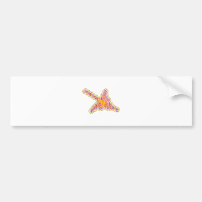 Nazca Linjer Hummingbird with Wrinkled Papper Effe Bildekal (Framsidan)