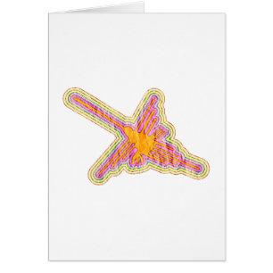 Nazca Linjer Hummingbird with Wrinkled Papper Effe Hälsningskort