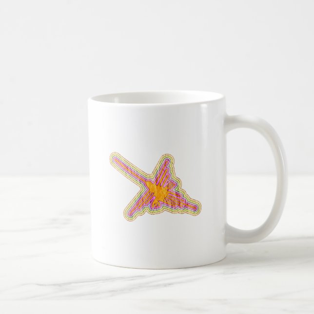 Nazca Linjer Hummingbird with Wrinkled Papper Effe Kaffemugg (Höger)