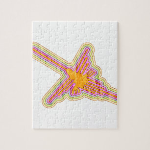 Nazca Linjer Hummingbird with Wrinkled Papper Effe Pussel
