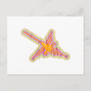 Nazca Linjer Hummingbird with Wrinkled Papper Effe Vykort
