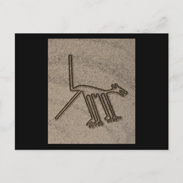 NAZCA LINJER HUND NAZCA LINJER ART Geoglyph Ancien Vykort (Framsida)