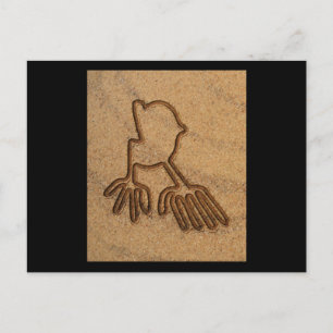 NAZCA LINJER MANOS HÄNDER NAZCA LINJER ART Geoglyp Vykort