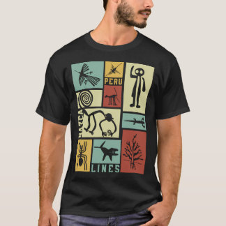 Nazca Linjer - Peruanska Geoglyfer - Retro Box Art T Shirt