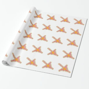 Nazca-linjerna Kolibri med skrynklig pappersstrukt Presentpapper