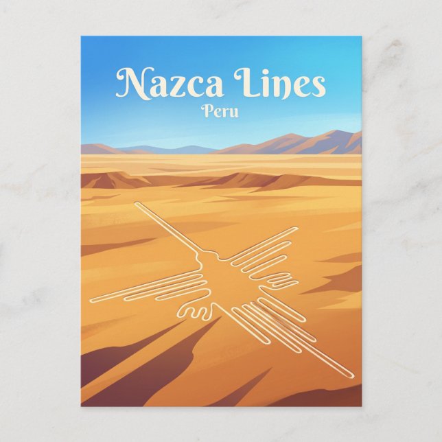 Nazca-linjerna Peru Vykort (Framsida)